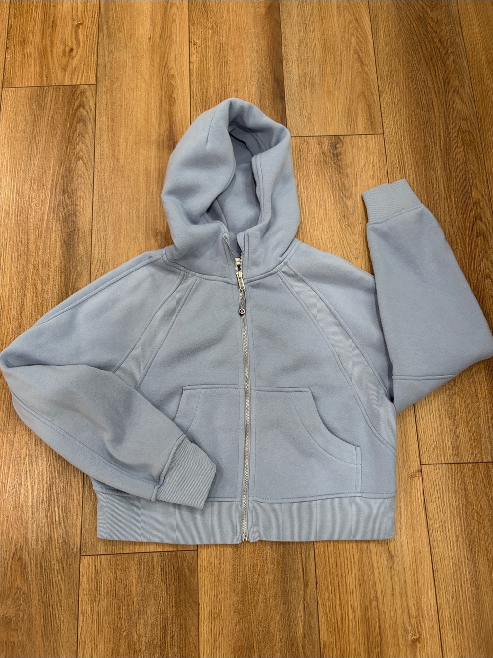 Better together Women’s Light Blue Full-Zip Hooded Sweatshirt | size medium
